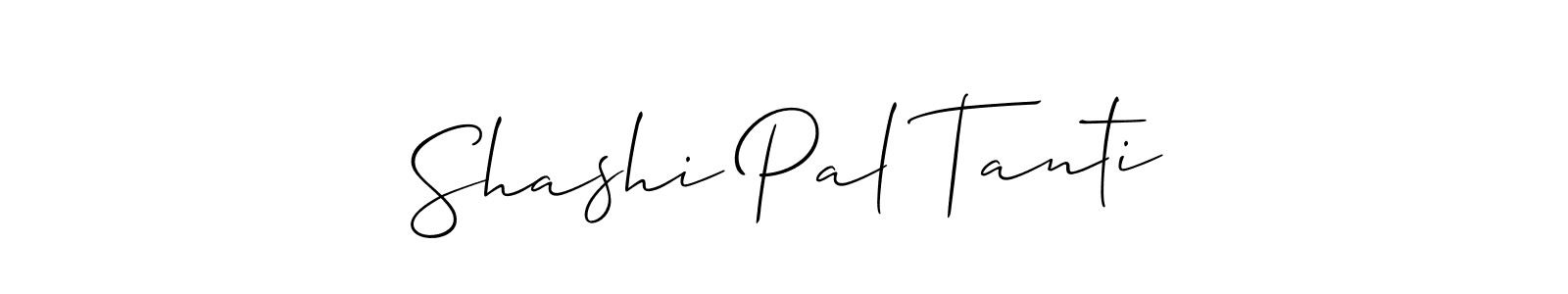 You should practise on your own different ways (Allison_Script) to write your name (Shashi Pal Tanti) in signature. don't let someone else do it for you. Shashi Pal Tanti signature style 2 images and pictures png