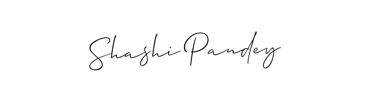 The best way (Allison_Script) to make a short signature is to pick only two or three words in your name. The name Shashi Pandey include a total of six letters. For converting this name. Shashi Pandey signature style 2 images and pictures png