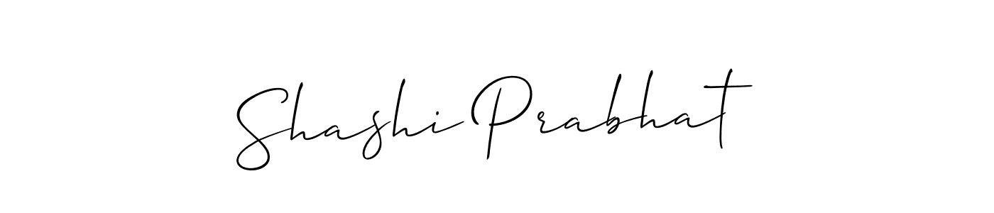 It looks lik you need a new signature style for name Shashi Prabhat. Design unique handwritten (Allison_Script) signature with our free signature maker in just a few clicks. Shashi Prabhat signature style 2 images and pictures png