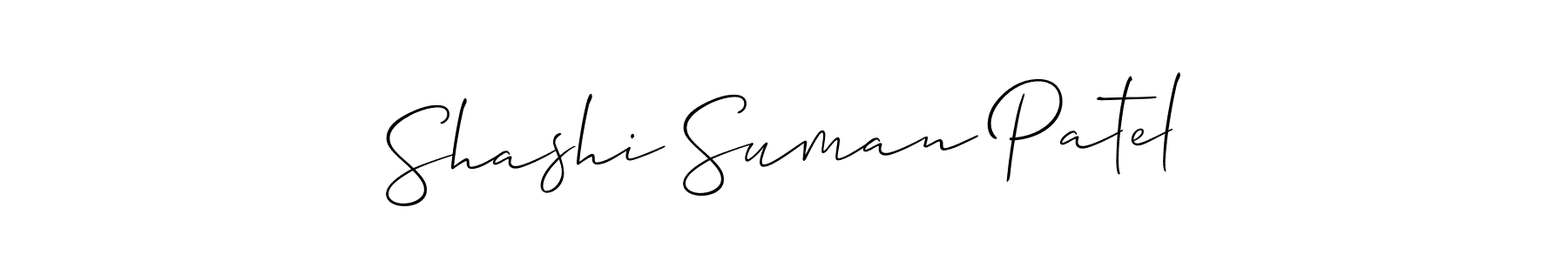 Shashi Suman Patel stylish signature style. Best Handwritten Sign (Allison_Script) for my name. Handwritten Signature Collection Ideas for my name Shashi Suman Patel. Shashi Suman Patel signature style 2 images and pictures png