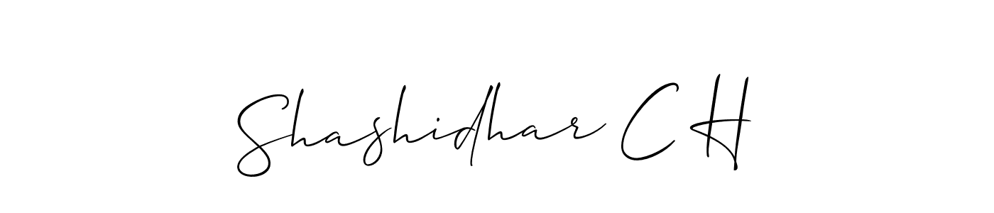 How to make Shashidhar C H name signature. Use Allison_Script style for creating short signs online. This is the latest handwritten sign. Shashidhar C H signature style 2 images and pictures png