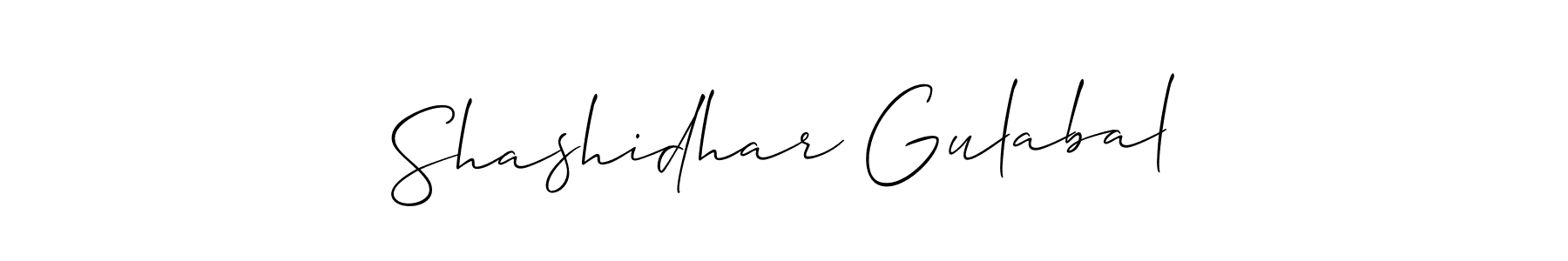 Make a short Shashidhar Gulabal signature style. Manage your documents anywhere anytime using Allison_Script. Create and add eSignatures, submit forms, share and send files easily. Shashidhar Gulabal signature style 2 images and pictures png