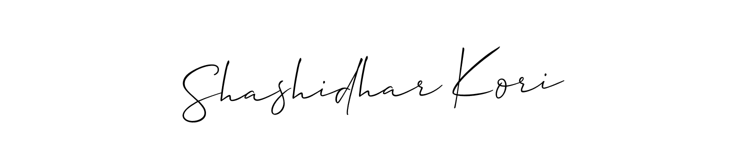 if you are searching for the best signature style for your name Shashidhar Kori. so please give up your signature search. here we have designed multiple signature styles  using Allison_Script. Shashidhar Kori signature style 2 images and pictures png