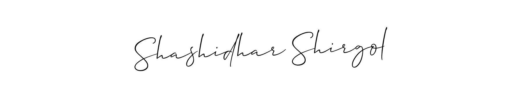 How to make Shashidhar Shirgol signature? Allison_Script is a professional autograph style. Create handwritten signature for Shashidhar Shirgol name. Shashidhar Shirgol signature style 2 images and pictures png