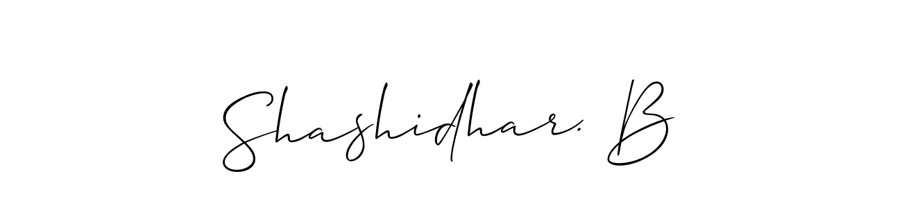 Allison_Script is a professional signature style that is perfect for those who want to add a touch of class to their signature. It is also a great choice for those who want to make their signature more unique. Get Shashidhar. B name to fancy signature for free. Shashidhar. B signature style 2 images and pictures png