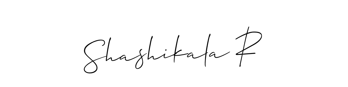How to make Shashikala R signature? Allison_Script is a professional autograph style. Create handwritten signature for Shashikala R name. Shashikala R signature style 2 images and pictures png