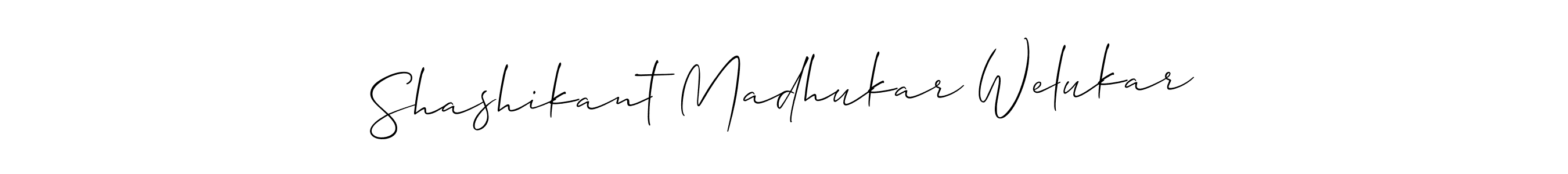 Similarly Allison_Script is the best handwritten signature design. Signature creator online .You can use it as an online autograph creator for name Shashikant Madhukar Welukar. Shashikant Madhukar Welukar signature style 2 images and pictures png