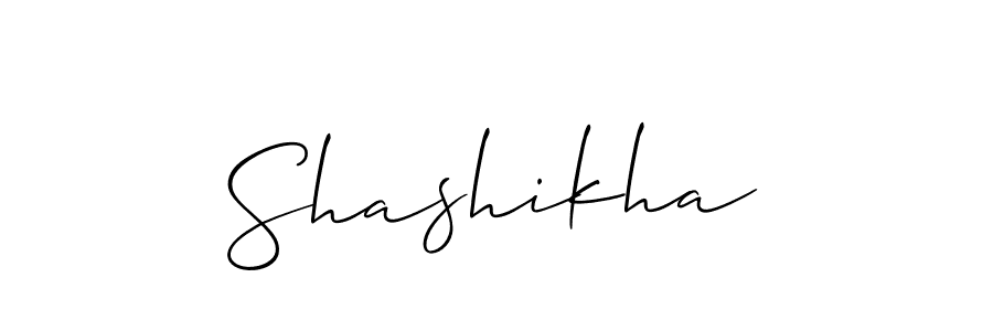 How to Draw Shashikha signature style? Allison_Script is a latest design signature styles for name Shashikha. Shashikha signature style 2 images and pictures png