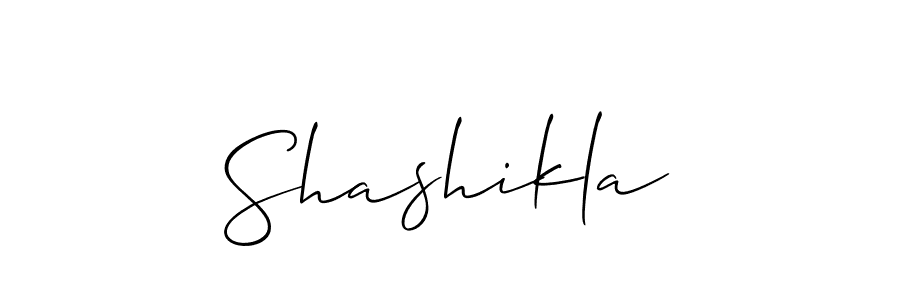 How to make Shashikla signature? Allison_Script is a professional autograph style. Create handwritten signature for Shashikla name. Shashikla signature style 2 images and pictures png