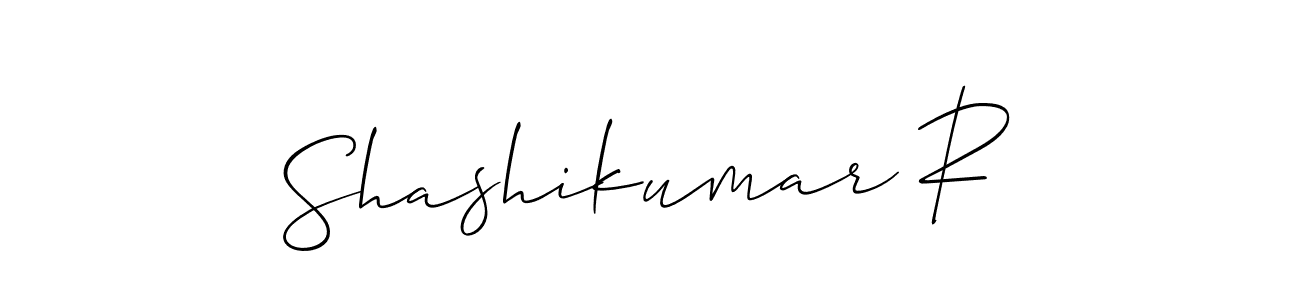 Make a short Shashikumar R signature style. Manage your documents anywhere anytime using Allison_Script. Create and add eSignatures, submit forms, share and send files easily. Shashikumar R signature style 2 images and pictures png