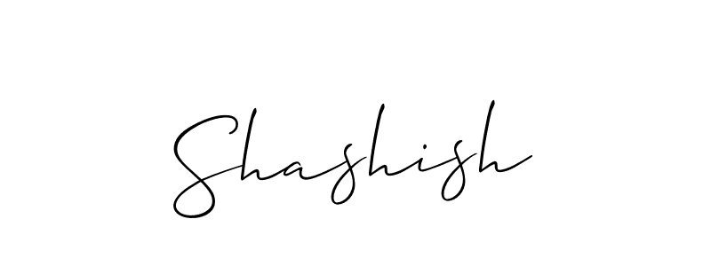Design your own signature with our free online signature maker. With this signature software, you can create a handwritten (Allison_Script) signature for name Shashish. Shashish signature style 2 images and pictures png