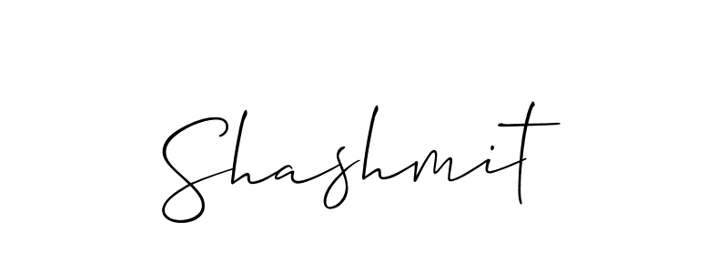 Use a signature maker to create a handwritten signature online. With this signature software, you can design (Allison_Script) your own signature for name Shashmit. Shashmit signature style 2 images and pictures png