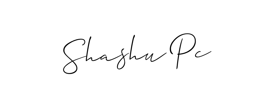 Shashu Pc stylish signature style. Best Handwritten Sign (Allison_Script) for my name. Handwritten Signature Collection Ideas for my name Shashu Pc. Shashu Pc signature style 2 images and pictures png