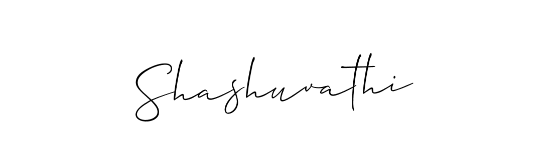 Shashuvathi stylish signature style. Best Handwritten Sign (Allison_Script) for my name. Handwritten Signature Collection Ideas for my name Shashuvathi. Shashuvathi signature style 2 images and pictures png