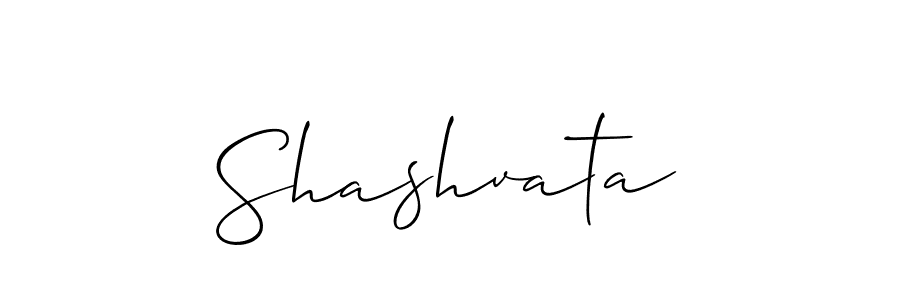 Design your own signature with our free online signature maker. With this signature software, you can create a handwritten (Allison_Script) signature for name Shashvata. Shashvata signature style 2 images and pictures png