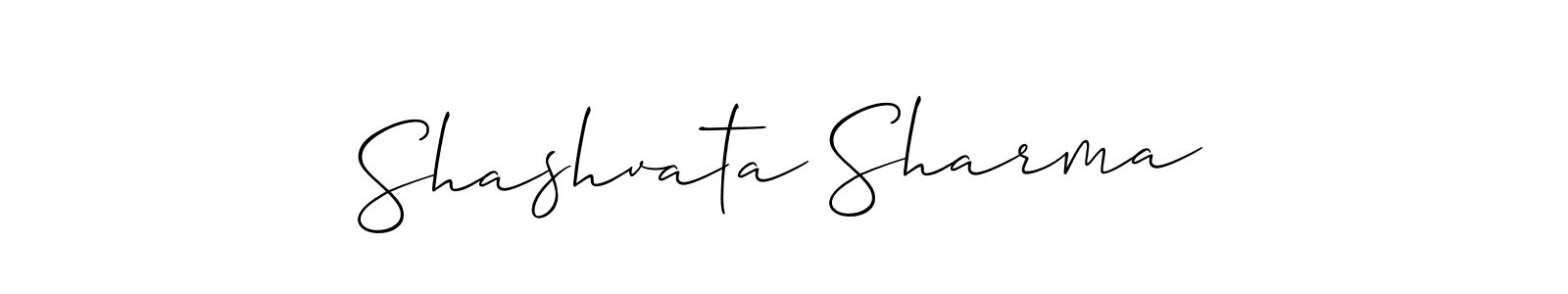 Also we have Shashvata Sharma name is the best signature style. Create professional handwritten signature collection using Allison_Script autograph style. Shashvata Sharma signature style 2 images and pictures png