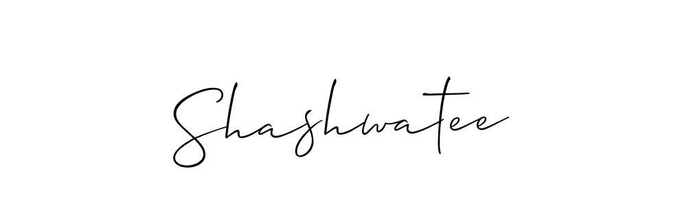 Also we have Shashwatee name is the best signature style. Create professional handwritten signature collection using Allison_Script autograph style. Shashwatee signature style 2 images and pictures png