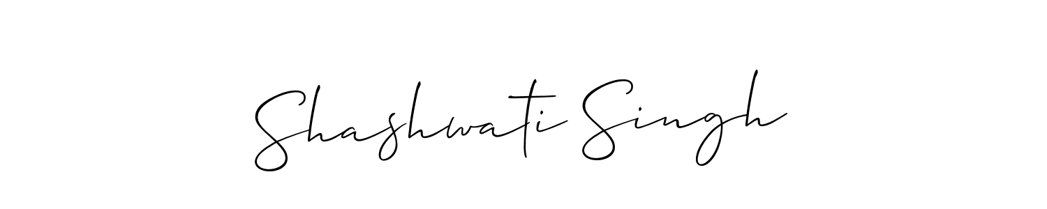 Create a beautiful signature design for name Shashwati Singh. With this signature (Allison_Script) fonts, you can make a handwritten signature for free. Shashwati Singh signature style 2 images and pictures png
