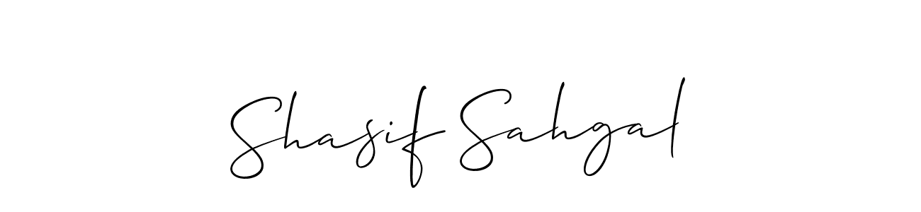 Design your own signature with our free online signature maker. With this signature software, you can create a handwritten (Allison_Script) signature for name Shasif Sahgal. Shasif Sahgal signature style 2 images and pictures png