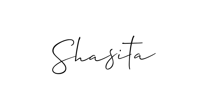 It looks lik you need a new signature style for name Shasita. Design unique handwritten (Allison_Script) signature with our free signature maker in just a few clicks. Shasita signature style 2 images and pictures png