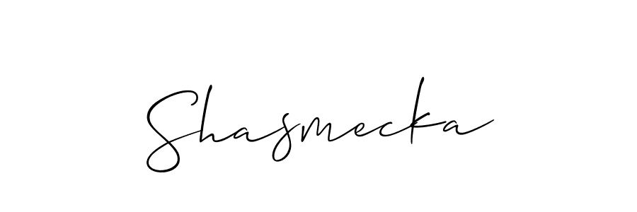 Create a beautiful signature design for name Shasmecka. With this signature (Allison_Script) fonts, you can make a handwritten signature for free. Shasmecka signature style 2 images and pictures png