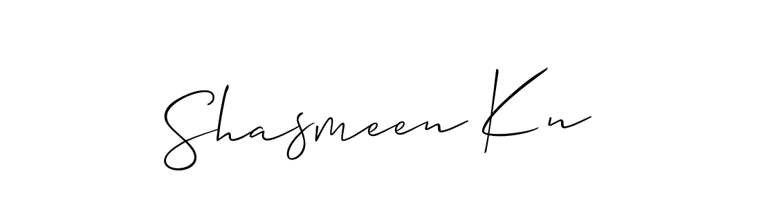 Make a beautiful signature design for name Shasmeen Kn. With this signature (Allison_Script) style, you can create a handwritten signature for free. Shasmeen Kn signature style 2 images and pictures png