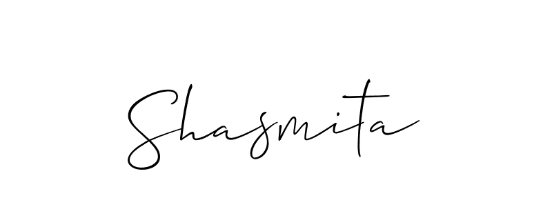 Create a beautiful signature design for name Shasmita. With this signature (Allison_Script) fonts, you can make a handwritten signature for free. Shasmita signature style 2 images and pictures png