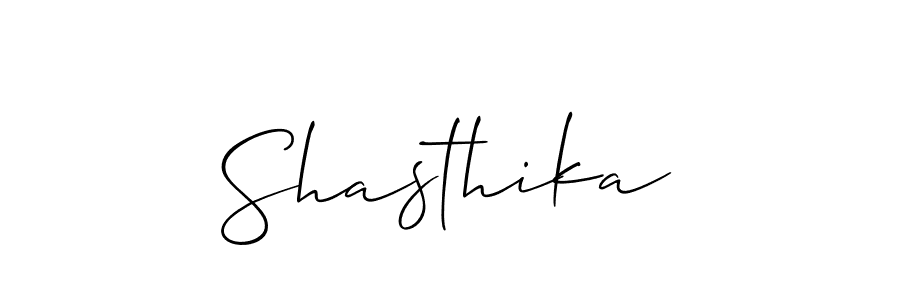 It looks lik you need a new signature style for name Shasthika. Design unique handwritten (Allison_Script) signature with our free signature maker in just a few clicks. Shasthika signature style 2 images and pictures png