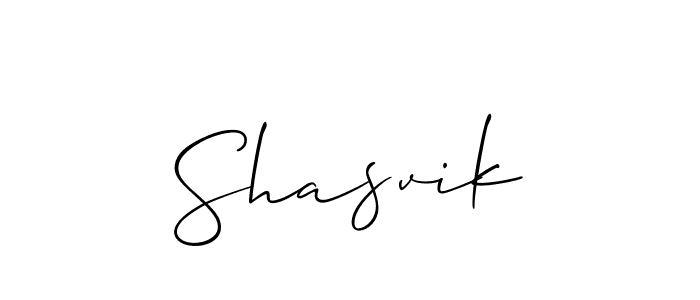 It looks lik you need a new signature style for name Shasvik. Design unique handwritten (Allison_Script) signature with our free signature maker in just a few clicks. Shasvik signature style 2 images and pictures png