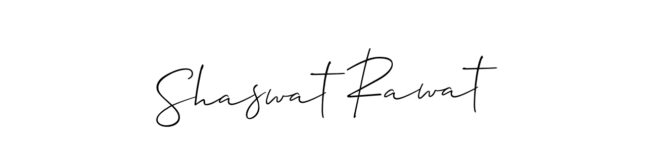 How to make Shaswat Rawat signature? Allison_Script is a professional autograph style. Create handwritten signature for Shaswat Rawat name. Shaswat Rawat signature style 2 images and pictures png