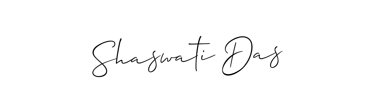 Allison_Script is a professional signature style that is perfect for those who want to add a touch of class to their signature. It is also a great choice for those who want to make their signature more unique. Get Shaswati Das name to fancy signature for free. Shaswati Das signature style 2 images and pictures png