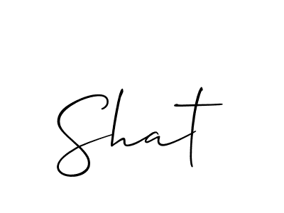 You should practise on your own different ways (Allison_Script) to write your name (Shat) in signature. don't let someone else do it for you. Shat signature style 2 images and pictures png