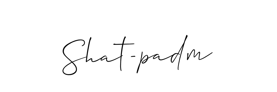 It looks lik you need a new signature style for name Shat-padm. Design unique handwritten (Allison_Script) signature with our free signature maker in just a few clicks. Shat-padm signature style 2 images and pictures png