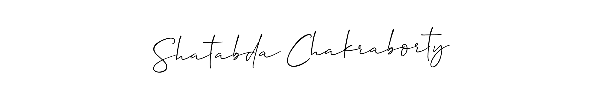 Also we have Shatabda Chakraborty name is the best signature style. Create professional handwritten signature collection using Allison_Script autograph style. Shatabda Chakraborty signature style 2 images and pictures png