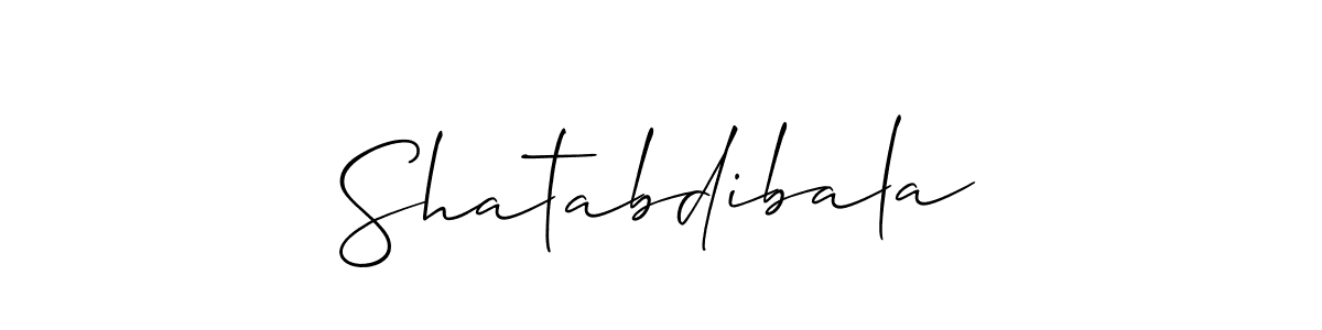 Make a beautiful signature design for name Shatabdibala. With this signature (Allison_Script) style, you can create a handwritten signature for free. Shatabdibala signature style 2 images and pictures png