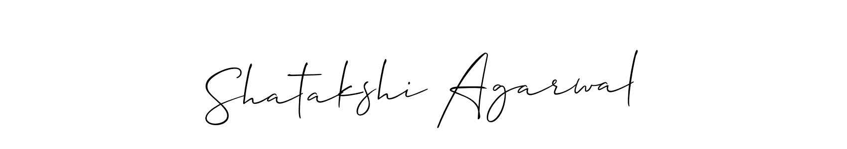 It looks lik you need a new signature style for name Shatakshi Agarwal. Design unique handwritten (Allison_Script) signature with our free signature maker in just a few clicks. Shatakshi Agarwal signature style 2 images and pictures png