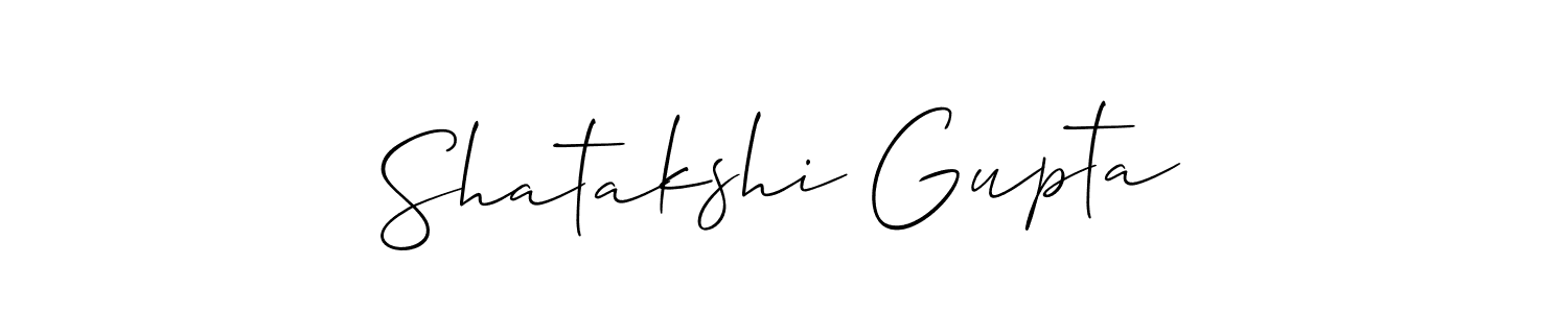 You should practise on your own different ways (Allison_Script) to write your name (Shatakshi Gupta) in signature. don't let someone else do it for you. Shatakshi Gupta signature style 2 images and pictures png