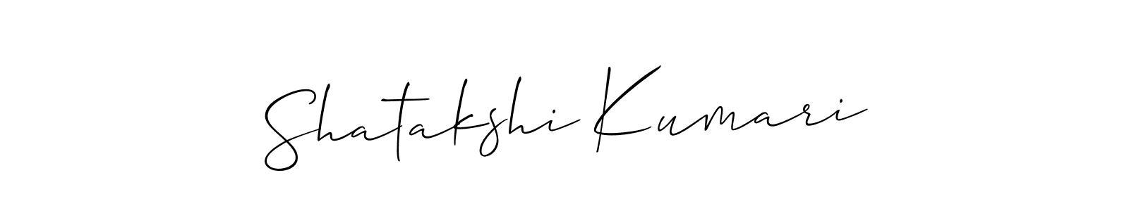 Use a signature maker to create a handwritten signature online. With this signature software, you can design (Allison_Script) your own signature for name Shatakshi Kumari. Shatakshi Kumari signature style 2 images and pictures png