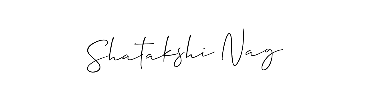 You should practise on your own different ways (Allison_Script) to write your name (Shatakshi Nag) in signature. don't let someone else do it for you. Shatakshi Nag signature style 2 images and pictures png
