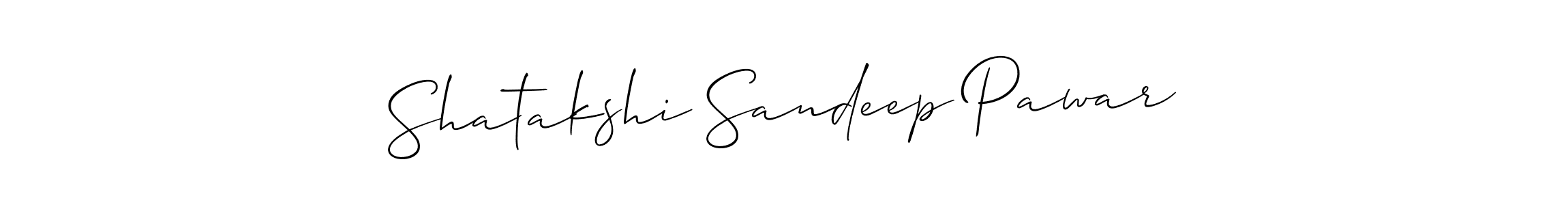 Design your own signature with our free online signature maker. With this signature software, you can create a handwritten (Allison_Script) signature for name Shatakshi Sandeep Pawar. Shatakshi Sandeep Pawar signature style 2 images and pictures png