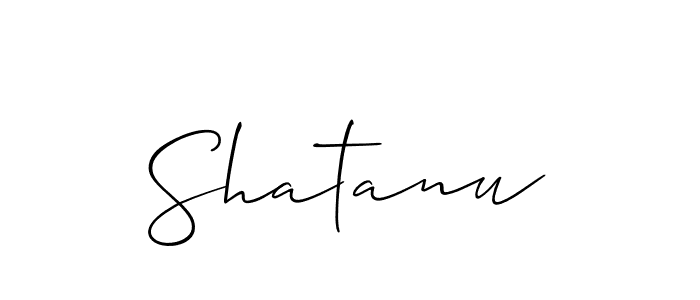 How to make Shatanu signature? Allison_Script is a professional autograph style. Create handwritten signature for Shatanu name. Shatanu signature style 2 images and pictures png
