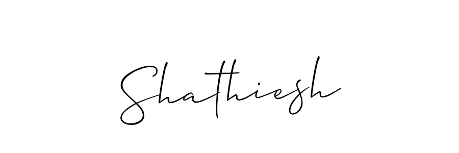 Also we have Shathiesh name is the best signature style. Create professional handwritten signature collection using Allison_Script autograph style. Shathiesh signature style 2 images and pictures png