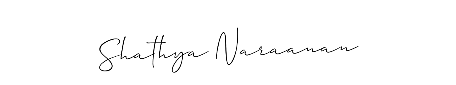 How to Draw Shathya Naraanan signature style? Allison_Script is a latest design signature styles for name Shathya Naraanan. Shathya Naraanan signature style 2 images and pictures png