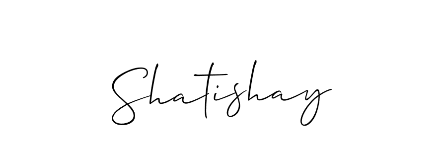 Design your own signature with our free online signature maker. With this signature software, you can create a handwritten (Allison_Script) signature for name Shatishay. Shatishay signature style 2 images and pictures png