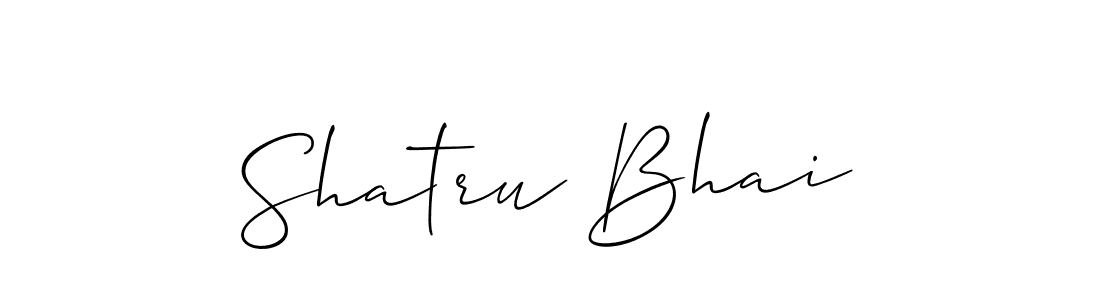 if you are searching for the best signature style for your name Shatru Bhai. so please give up your signature search. here we have designed multiple signature styles  using Allison_Script. Shatru Bhai signature style 2 images and pictures png