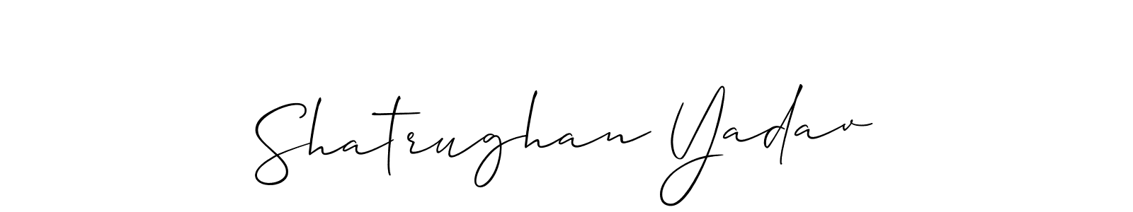 The best way (Allison_Script) to make a short signature is to pick only two or three words in your name. The name Shatrughan Yadav include a total of six letters. For converting this name. Shatrughan Yadav signature style 2 images and pictures png