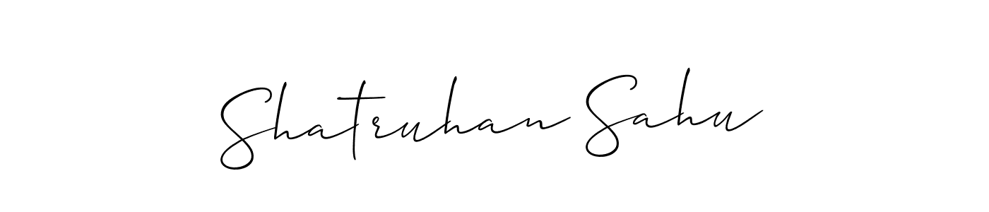 Shatruhan Sahu stylish signature style. Best Handwritten Sign (Allison_Script) for my name. Handwritten Signature Collection Ideas for my name Shatruhan Sahu. Shatruhan Sahu signature style 2 images and pictures png
