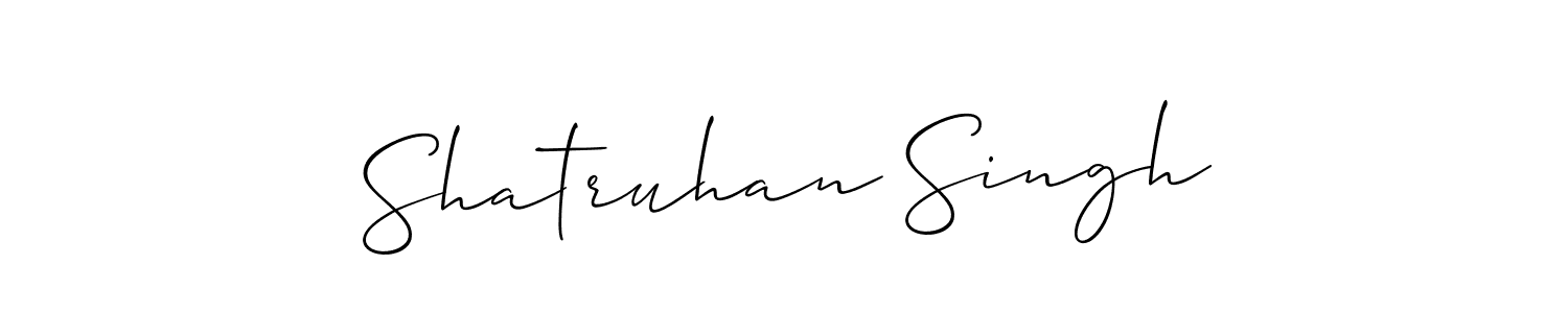 The best way (Allison_Script) to make a short signature is to pick only two or three words in your name. The name Shatruhan Singh include a total of six letters. For converting this name. Shatruhan Singh signature style 2 images and pictures png