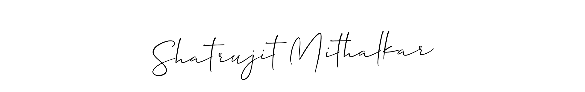 Make a short Shatrujit Mithalkar signature style. Manage your documents anywhere anytime using Allison_Script. Create and add eSignatures, submit forms, share and send files easily. Shatrujit Mithalkar signature style 2 images and pictures png