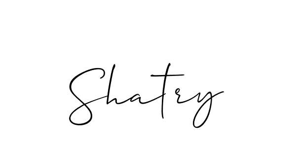 Create a beautiful signature design for name Shatry. With this signature (Allison_Script) fonts, you can make a handwritten signature for free. Shatry signature style 2 images and pictures png